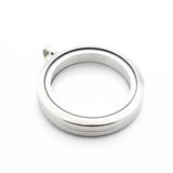 30mm Stainless Steel Twist Floating Locket Necklace Round Sparkles