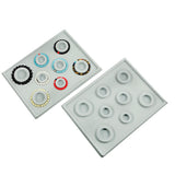 Gray Velvet Flocked Board Beading Jewelry DIY Organizer Tray