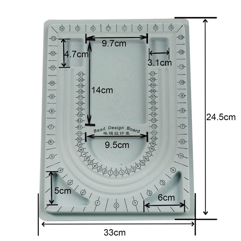 Gray Velvet Flocked Board Beading Jewelry DIY Organizer Tray