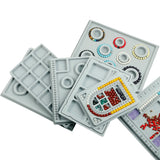 Gray Velvet Flocked Board Beading Jewelry DIY Organizer Tray
