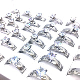 MixMax 24Pcs Women's Rings Zircon Stone Wedding Bands