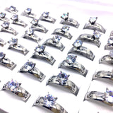 MixMax 24Pcs Women's Rings Zircon Stone Wedding Bands