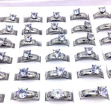 MixMax 24Pcs Women's Rings Zircon Stone Wedding Bands
