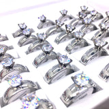 MixMax 24Pcs Women's Rings Zircon Stone Wedding Bands