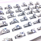 MixMax 24Pcs Women's Rings Zircon Stone Wedding Bands