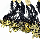 MixMax 20pcs Retro Copper Pendant Rope Necklaces Wholesale Jewelry Bulk Lots