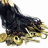 MixMax 20pcs Retro Copper Pendant Rope Necklaces Wholesale Jewelry Bulk Lots