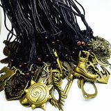 MixMax 20pcs Retro Copper Pendant Rope Necklaces Wholesale Jewelry Bulk Lots