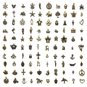 Bronze Vintage Metal Charms Pendant Jewelry Making Accessories DIY 9-26MM