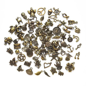 Bronze Vintage Metal Charms Pendant Jewelry Making Accessories DIY 9-26MM