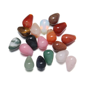 10pcs Mixed Semi-precious Stones Loose Beads Reiki for Necklace Healing DIY Gift