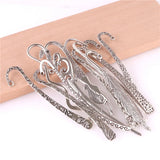12 Pcs Metal Bookmarks Silver DIY Gift Reader Snitch Bookmark Charms
