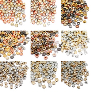 200-600pcs Silver Plated CCB Acrylic Spacer Beads for DIY Jewelry Making