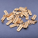 24pcs Geometric Letter Words Charms for Bracelet Necklace DIY Jewelry Making