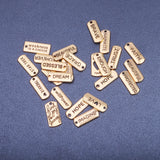 24pcs Geometric Letter Words Charms for Bracelet Necklace DIY Jewelry Making