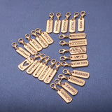 24pcs Geometric Letter Words Charms for Bracelet Necklace DIY Jewelry Making