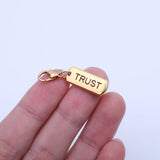 24pcs Geometric Letter Words Charms for Bracelet Necklace DIY Jewelry Making