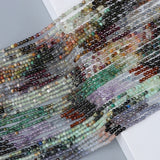 2MM Natural Stone Beads Faceted Shinny Gem Crystal Quartz Gradient Bead