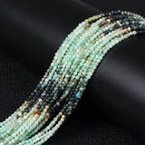 2MM Natural Stone Beads Faceted Shinny Gem Crystal Quartz Gradient Bead