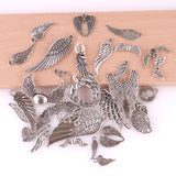 35pcs Angel Wing Feather Charms DIY Jewelry Findings