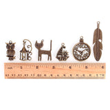 Copper Carved Charms Pendants Beads Metal Alloy DIY Accessories