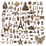 Copper Carved Charms Pendants Beads Metal Alloy DIY Accessories