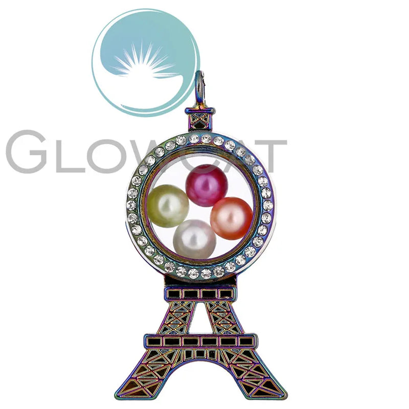 Mixed Animal Floating Memory Locket Pendant for 8mm Beads Pearl Cage Charms