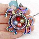 Mixed Animal Floating Memory Locket Pendant for 8mm Beads Pearl Cage Charms