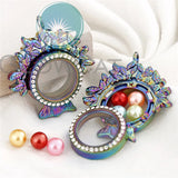 Mixed Animal Floating Memory Locket Pendant for 8mm Beads Pearl Cage Charms