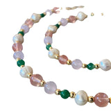 Natural Pearl Beaded Choker Necklace for Women Girls