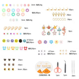 Beads Set 3MM Seed Beads+6MM Polymer Clay Flat Beads For DIY Bracelet Making