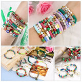 Beads Set 3MM Seed Beads+6MM Polymer Clay Flat Beads For DIY Bracelet Making