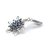 925 Sterling Silver CZ Snowflake Charms for Bracelets