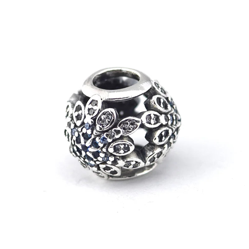 Mixed CZ Snowflake Winter Crystal Beads for Silver 925 Charms Bracelets