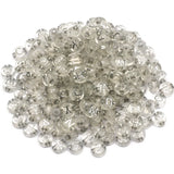 Clear Letter Acrylic Beads Round Flat Spacer Alphabet Beads 7mm