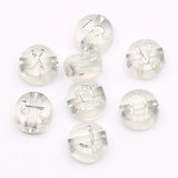 Clear Letter Acrylic Beads Round Flat Spacer Alphabet Beads 7mm
