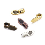 Tibetan Style Flat Pad Bails Pendants Findings, 16x6x5mm