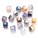 Crystal Glass Square Beads 2/3/4/6/8/10mm DIY Crafts Supplies