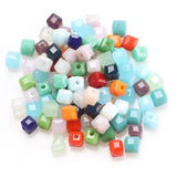 Crystal Glass Square Beads 2/3/4/6/8/10mm DIY Crafts Supplies