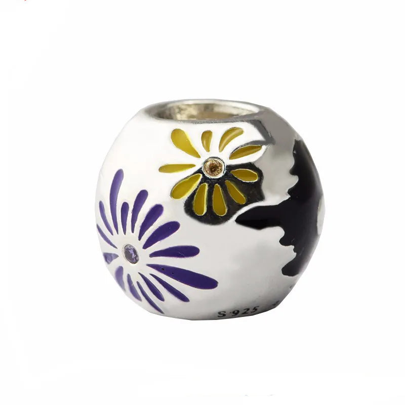 Enamel Castle Fireworks Beads for Charms Bracelets Silver 925