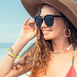 Mixed Letter Smile Face Clay Beads for DIY Earrings