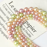 Shell Pearl Beads Round Spacer Beads for Jewelry Making Diy 15''