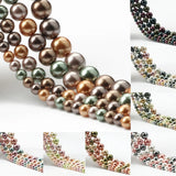 Shell Pearl Beads Round Spacer Beads for Jewelry Making Diy 15''