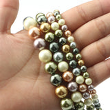 Shell Pearl Beads Round Spacer Beads for Jewelry Making Diy 15''
