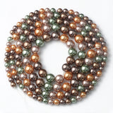 Shell Pearl Beads Round Spacer Beads for Jewelry Making Diy 15''