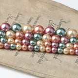 Shell Pearl Beads Round Spacer Beads for Jewelry Making Diy 15''