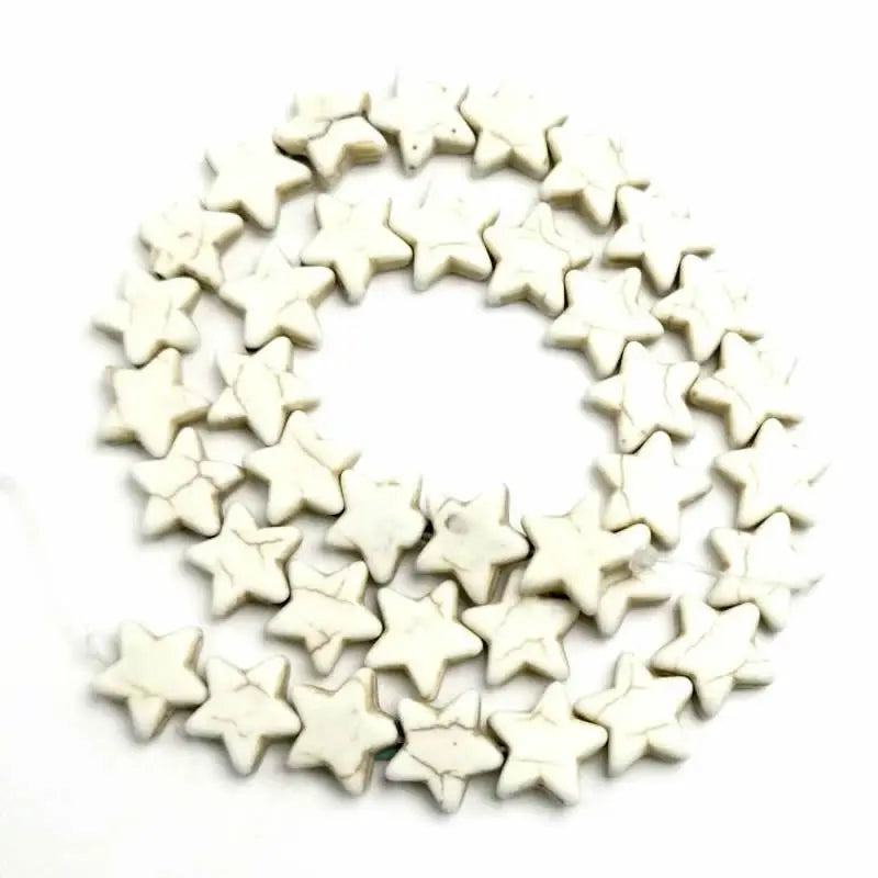 Mixed Pentagram Star Turquoise Stone Spacer Beads for DIY Bracelet Necklace