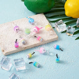 Plastic Bottle Pendants Bubble Milk Tea Charms for DIY Jewelry Making