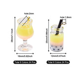Plastic Bottle Pendants Bubble Milk Tea Charms for DIY Jewelry Making
