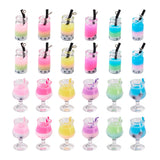 Plastic Bottle Pendants Bubble Milk Tea Charms for DIY Jewelry Making
